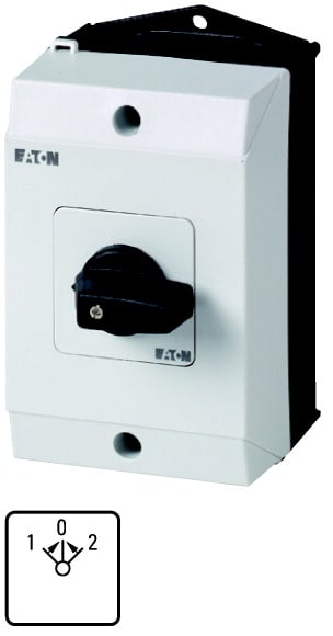 Eaton Industries France SAS - Inverseurs, Contacts: 4, 20 A, plastron: 2>0<1, 45 °, à rappel, en saillie