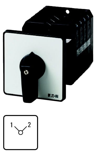 Eaton Industries France SAS - Inverseur, Contacts: 8, 63A, 1-2, 90°, à accrochage, encastré, fixation arrière