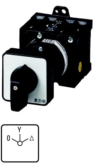 Eaton Industries France SAS - Commut., cont.: 8, 32A, 0-Y-D, 60°, à acc., encastré, fixation arrière