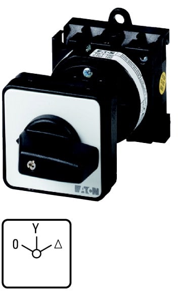Eaton Industries France SAS - Commut., cont.: 8, 20A, 0-Y-D, 60°, à acc., encastré, fixation arrière