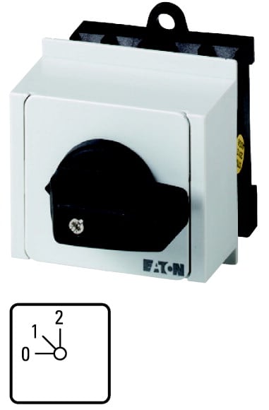 Eaton Industries France SAS - Commut. à gradin, cont.: 6, 20A, 0-2, 45°, 2 crans 45°, à acc., encastré, IVS