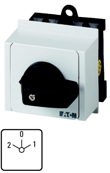 Eaton Industries France SAS - Inverseur, cont.: 2, 20A, 2-0-1, 45°, à acc., encastré en tableau modulaire