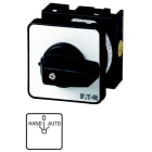 Eaton Industries France SAS - Inverseur, cont.: 2, 20A, HAND-0-AUTO, 45°, à acc.,encastré, fixation centrale