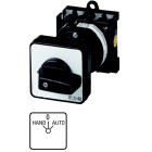Eaton Industries France SAS - Inverseur, cont.: 4, 20A, HAND-0-AUTO, 45°, à acc., encastré, fixation arrière
