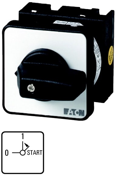 Eaton Industries France SAS - Commut. Marche-Arrêt, cont.: 2, 20A, à acc.,encastré, fix. centrale