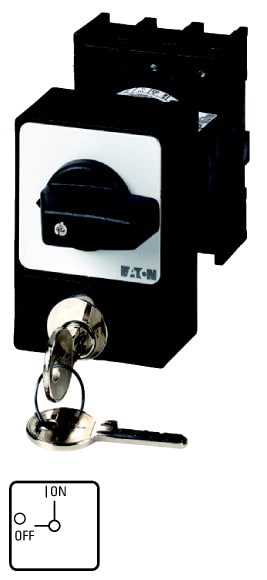 Eaton Industries France SAS - Inter. anti-panique, tripolaire, 32 A, verrouillage, à accrochage, encastré