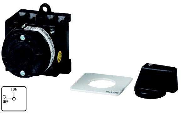 Eaton Industries France SAS - Inter. Marche-Arrêt, 2 P, 20A, 90°, encastré, fixation arrière,Appareil de base