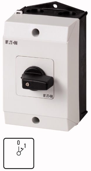 Eaton Industries France SAS - Commutateur Marche, Contacts: 3, 20 A, plastron: 0<1, 45°, à rappel, en saillie