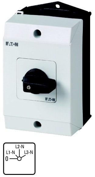 Eaton Industries France SAS - Commutateurs de voltmètre, Contacts: 4, 20 A, à accrochage, en saillie
