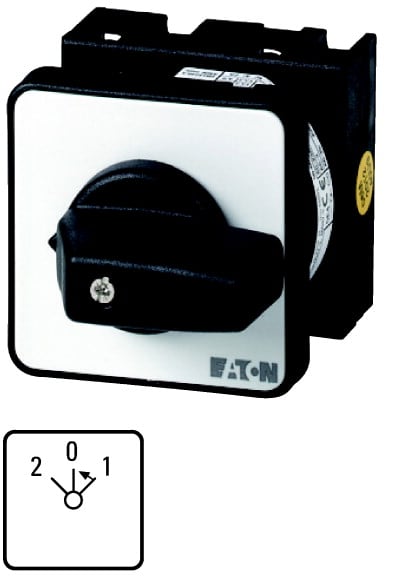 Eaton Industries France SAS - Commutateur de commande universels, cont.: 6, 20A, 2-0<1, 45°, à acc., encastré