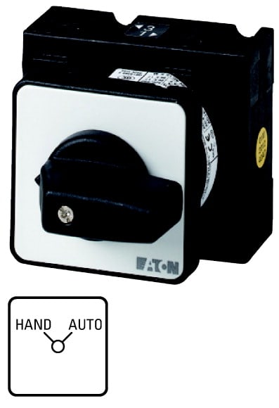 Eaton Industries France SAS - Inverseurs, Contacts: 6, 32 A, plastron: USV-NETZ, 90 °, à accrochage, encastré
