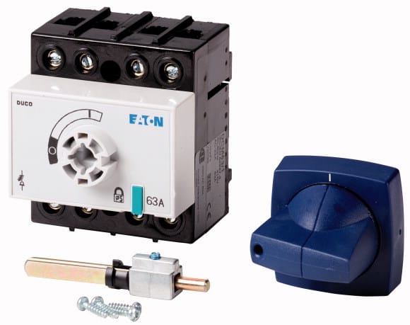 Eaton Industries France SAS - Inter. sec., 3 pôles + N, 63 A, complet, plages de raccordement verticales