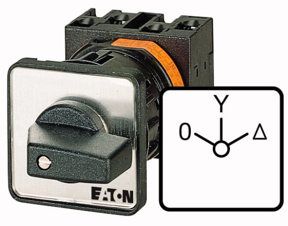 Eaton Industries France SAS - Commut., cont.: 8, 32A, 0-Y-D, 60°, à acc.,encastré, fixation centrale
