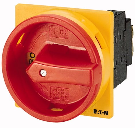 Eaton Industries France SAS - Inter. général, 3P+N + 1 F+1O, 32 A, 90°, verrouillable en position 0, encastré