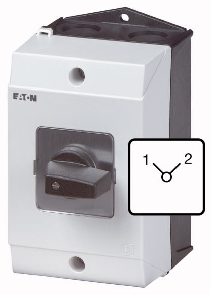 Eaton Industries France SAS - Inverseurs, Contacts: 4, 32 A, plastron: 1-2, 90°, à accrochage, en saillie