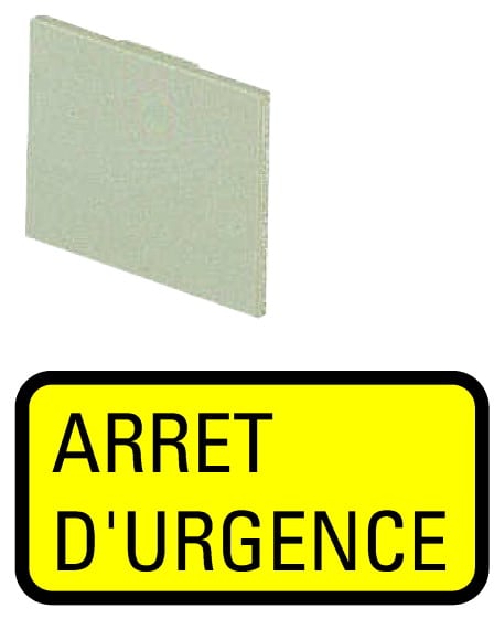 Eaton Industries France SAS - Étiquette à encliqueter, jaune, ARRET D'URGENCE