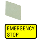Eaton Industries France SAS - Étiquette à encliqueter, jaune, EMERGENCY STOP
