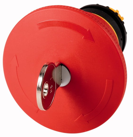 Eaton Industries France SAS - Bouton d'arrêt d'urgence, D=60mm, déverrouillé par clé, MS2-20