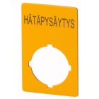 Eaton Industries France SAS - Étiquette, arrêt d'urgence, HxL=50x33mm, jaune, HÄTAPYSÄYTYS