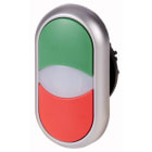Eaton Industries France SAS - Bouton-poussoir double avec élement DEL, vert/blanc/rouge
