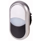 Eaton Industries France SAS - Bouton-poussoir double avec élement DEL, blanc/blanc/noir