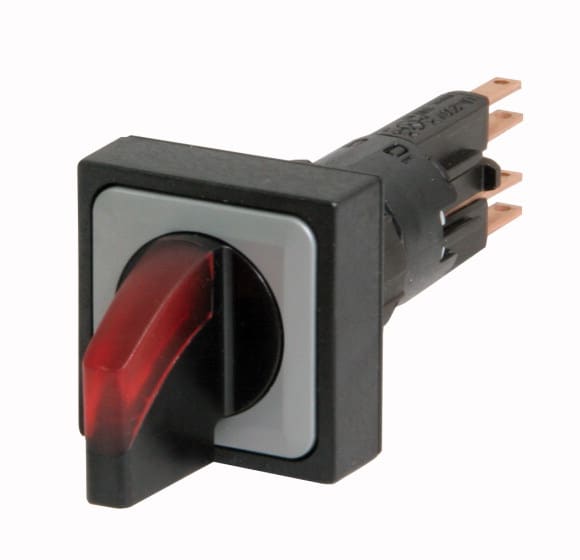 Eaton Industries France SAS - Commutateur rotatif lumineux, 2 pos., rouge, à accrochage, +lampe 24V