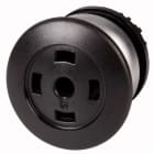 Eaton Industries France SAS - Bouton-poussoir coup de poing, noir, sans verrine, à rappel