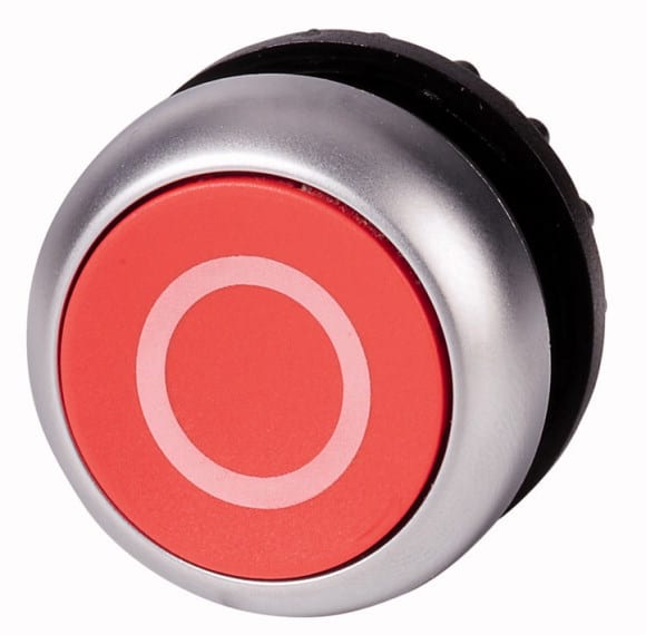 Eaton Industries France SAS - Bouton-poussoir, plat, rouge 0, à rappel