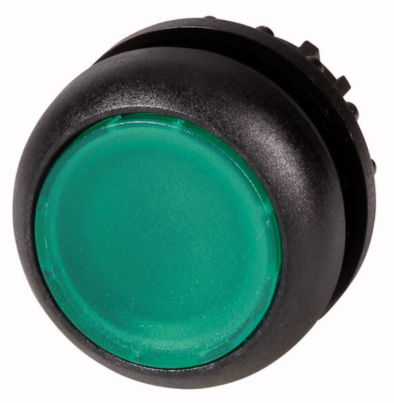 Eaton Industries France SAS - Bouton-poussoir lumineux, plat, vert, à rappel