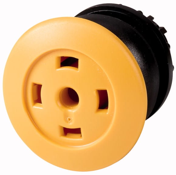 Eaton Industries France SAS - Bouton-poussoir coup de poing, jaune, sans verrine, à accrochage