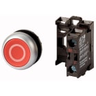 Eaton Industries France SAS - Bouton-poussoir, 1contact à ouverture plat, rouge, fixation par l'avant
