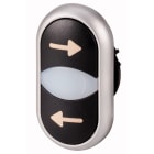 Eaton Industries France SAS - Bouton-poussoir double, +voyant lumineux, levier pivotant, avec inscription