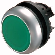 Eaton Industries France SAS - Bouton-poussoir lumineux, plat, vert, à rappel