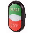 Eaton Industries France SAS - Bouton-poussoir double avec élement DEL, vert START/blanc/rouge STOP