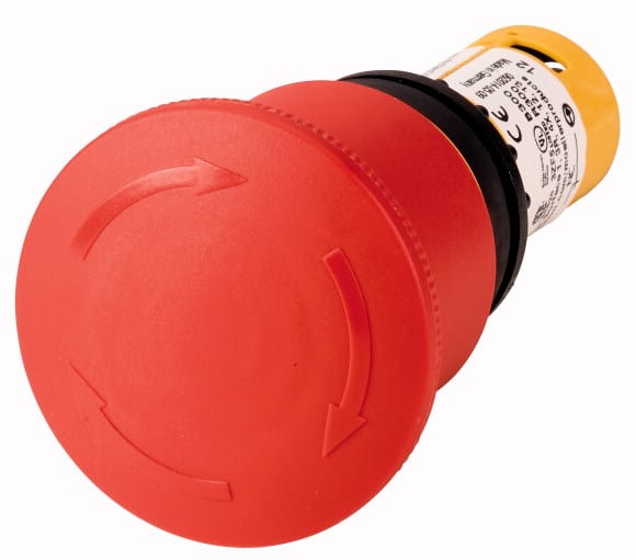 Eaton Industries France SAS - arrêt d'urgence, 45mm, tirer/tourner, 2 O, noirs