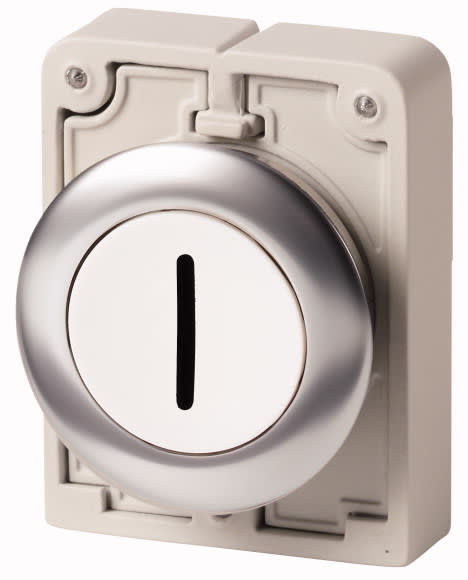 Eaton Industries France SAS - Bouton-pous.30mm affleur.blanc "I"