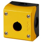 Eaton Industries France SAS - Boîtier à monter en saillie, 1 empl., couvercle jaune, pour collerette lumineuse