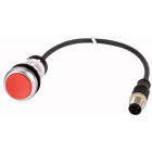 Eaton Industries France SAS - Bouton-poussoir affleurant; à rappel; rouge; 1 NC; câble 0,5m et connecteur M12A