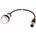 Eaton Industries France SAS - Bouton-poussoir affleurant; à accroch; blanc; 1 NO; câble 0,5m + connecteur M12A