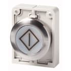 Eaton Industries France SAS - Bouton poussoir lumineux, 30mm, flush, a rappel,blanc, avec inscription