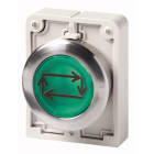 Eaton Industries France SAS - Bouton poussoir lumineux, 30mm, flush, a rappel,vert, avec inscription