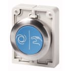 Eaton Industries France SAS - Bouton poussoir, 30mm, flush, a rappel,bleu, avec inscription