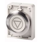 Eaton Industries France SAS - Bouton poussoir, 30mm, flush, a rappel,gris, avec inscription
