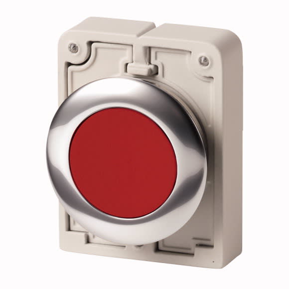 Eaton Industries France SAS - Bouton poussoir 30mm,flush, a rappel,rouge, sans inscription