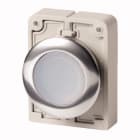Eaton Industries France SAS - Bouton poussoir lumineux, 30mm, flush, a rappel,blanc, sans inscription
