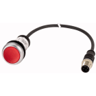 Eaton Industries France SAS - Bouton-poussoir lumin; à accroch; rouge; 24 V; 1NC; câble 0,5m + connecteur M12A