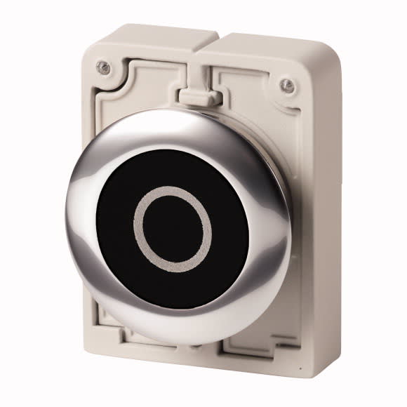 Eaton Industries France SAS - Bouton poussoir, 30mm, flush, à accroch noire, avec inscription
