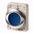 Eaton Industries France SAS - Bouton poussoir lumineux, 30mm, flush, à accroch bleu, sans inscription