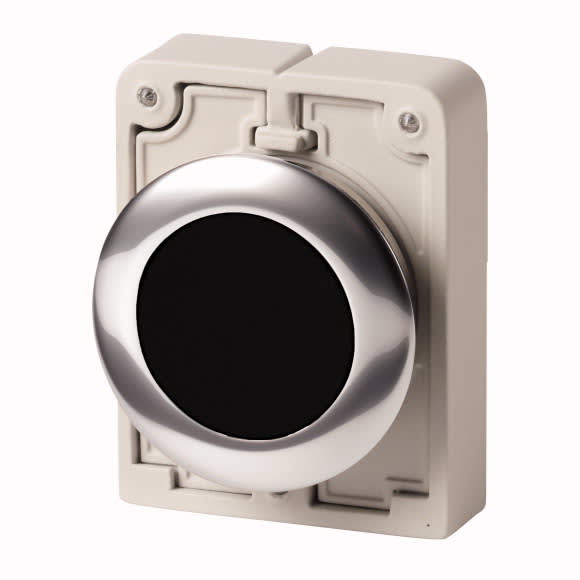 Eaton Industries France SAS - Bouton poussoir, 30mm, flush, a rappel,noire, sans inscription