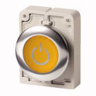 Eaton Industries France SAS - Bouton poussoir lumineux, 30mm, flush, a rappel,blanc, avec inscription